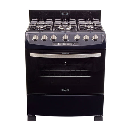 Estufa Haceb Azul 81x98.5cm Para Gas Natural con Seis Quemadores y con Horno - ESTUFAS | Bylmo
