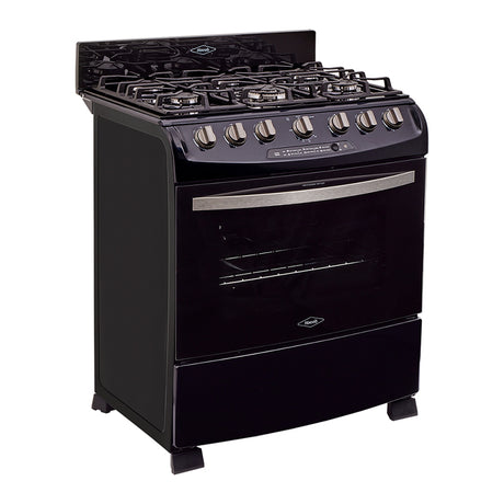 Estufa Haceb Azul 81x98.5cm Para Gas Natural con Seis Quemadores y con Horno - ESTUFAS | Bylmo