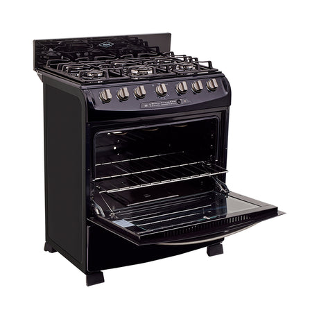 Estufa Haceb Azul 81x98.5cm Para Gas Natural con Seis Quemadores y con Horno - ESTUFAS | Bylmo