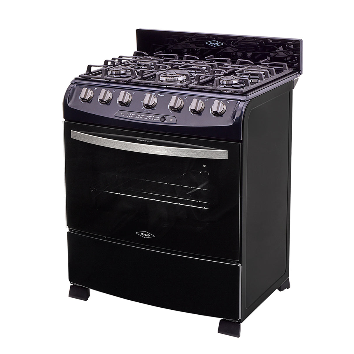 Estufa Haceb Azul 81x98.5cm Para Gas Natural con Seis Quemadores y con Horno - ESTUFAS | Bylmo