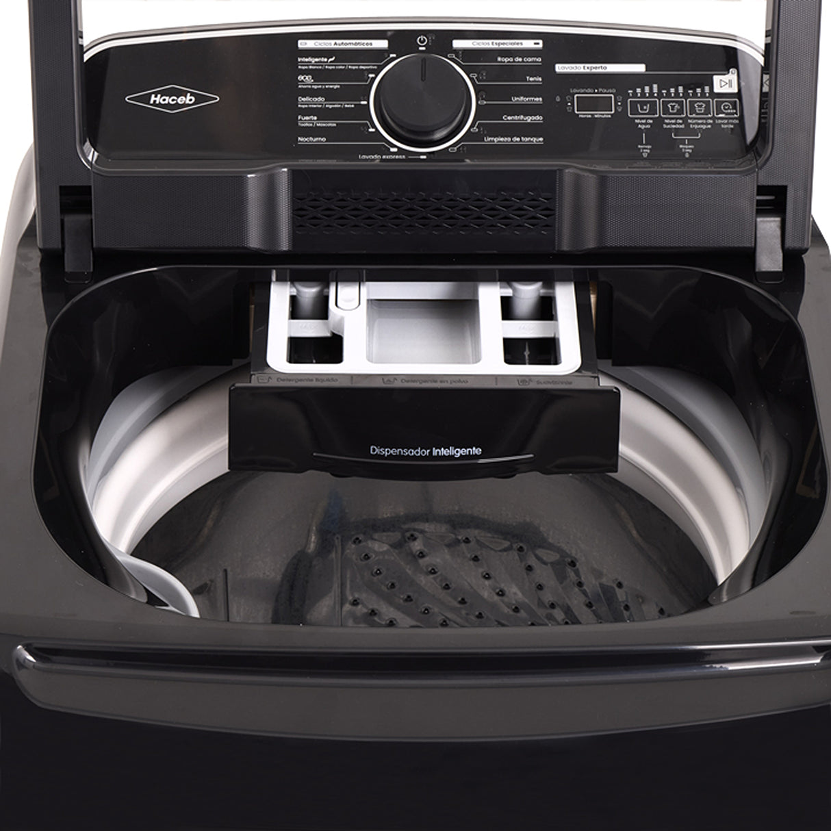 Lavadora Haceb Negro 62x34.9998cm de 18 Kilogramos con Pantalla Digital y 11 Funciones - LAVADORAS Y SECADORAS | Bylmo