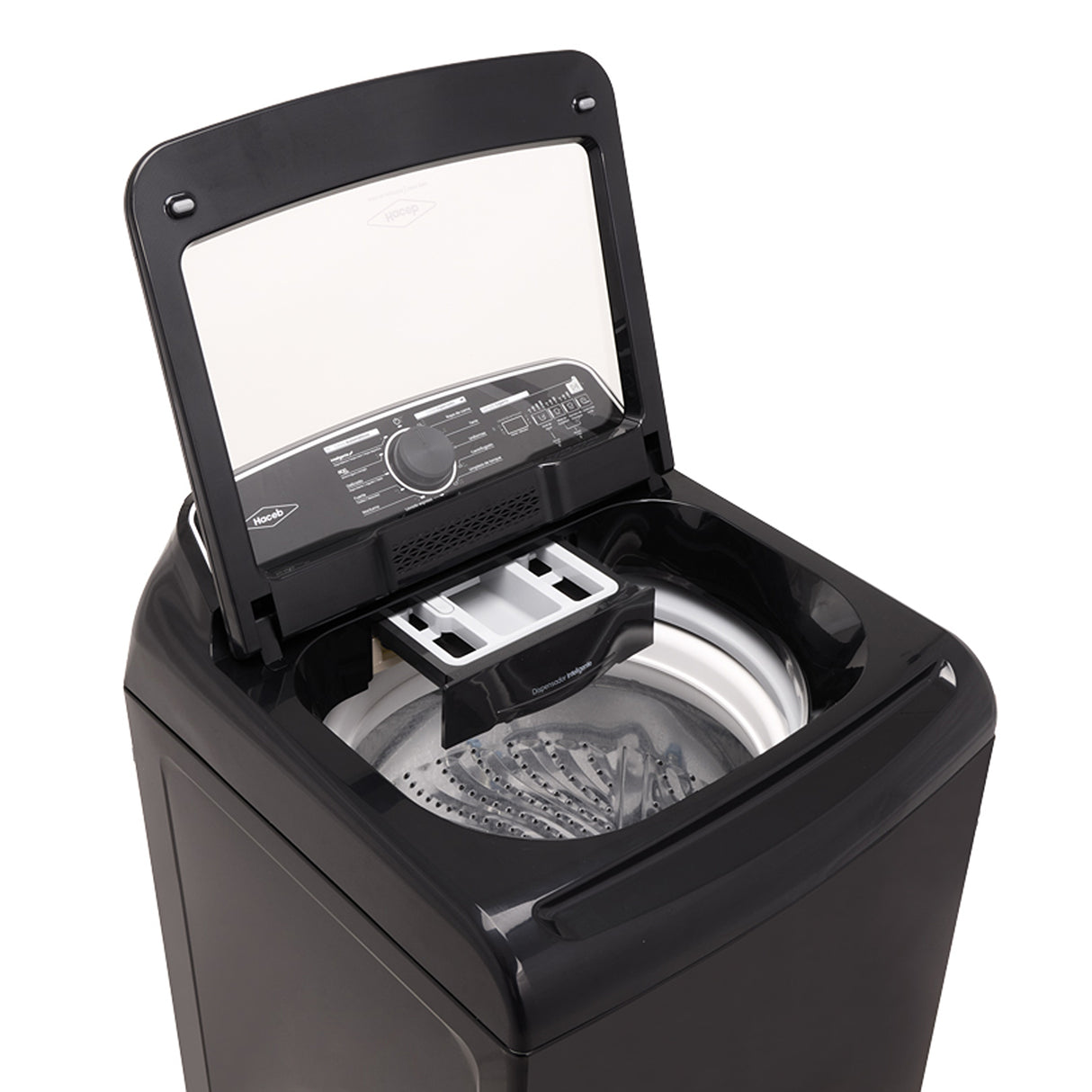 Lavadora Haceb Negro 62x34.9998cm de 18 Kilogramos con Pantalla Digital y 11 Funciones - LAVADORAS Y SECADORAS | Bylmo