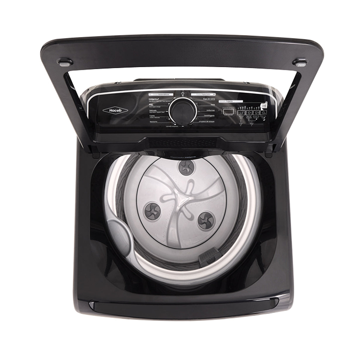 Lavadora Haceb Negro 62x34.9998cm de 18 Kilogramos con Pantalla Digital y 11 Funciones - LAVADORAS Y SECADORAS | Bylmo