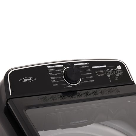 Lavadora Haceb Negro 62x34.9998cm de 18 Kilogramos con Pantalla Digital y 11 Funciones - LAVADORAS Y SECADORAS | Bylmo