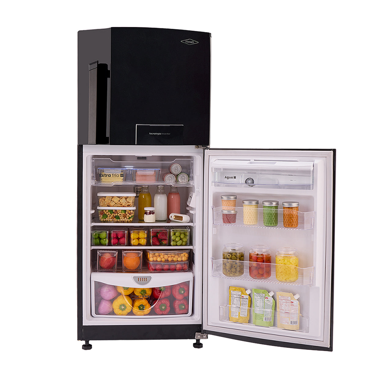 Nevera Haceb Inverter Negro Cósmico 65x150.5cm No Frost de 226 Litros con Dispensador de Agua y con Pantalla Digital - NEVERAS | Bylmo