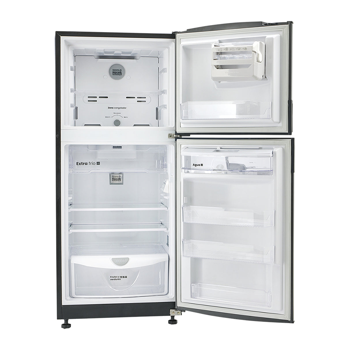 Nevera Haceb Inverter Negro Cósmico 65x150.5cm No Frost de 226 Litros con Dispensador de Agua y con Pantalla Digital - NEVERAS | Bylmo