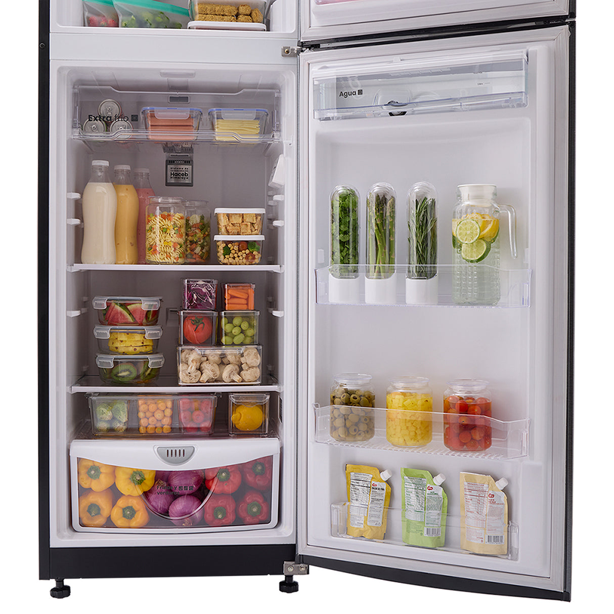 Nevera Haceb Inverter Titanio 65x179.5cm No Frost de 294 Litros con Dispensador de Agua y con Pantalla Digital - NEVERAS | Bylmo