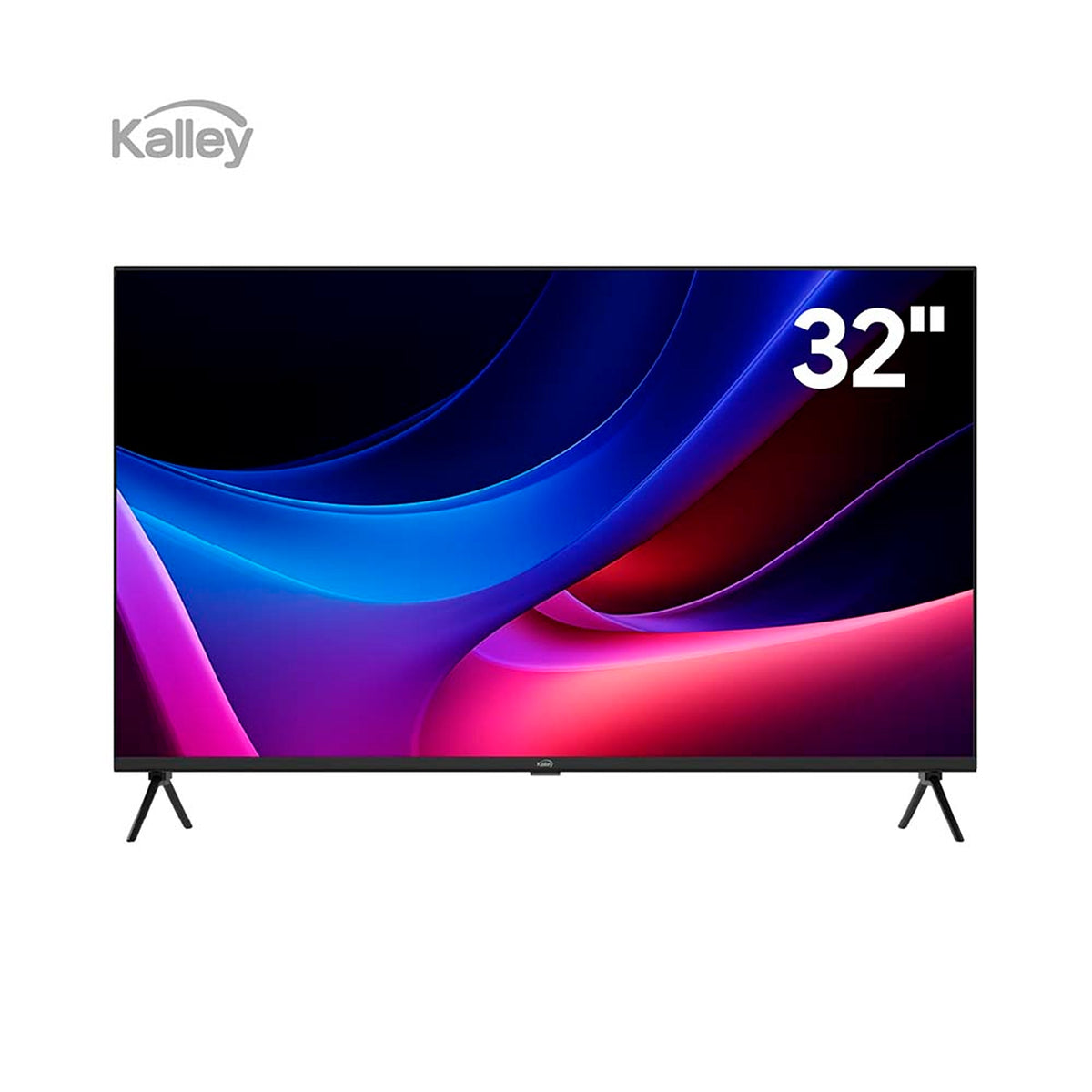Televisor Kalley Google TV Negro 71.6x47.4cm Smart de 32" Pulgadas QLED Full HD 1080P con Wifi y Bluetooth Integrado