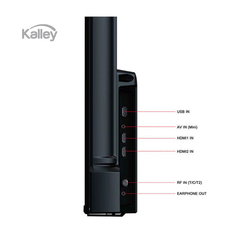 Televisor Kalley Google TV Negro 71.6x47.4cm Smart de 32" Pulgadas QLED Full HD 1080P con Wifi y Bluetooth Integrado