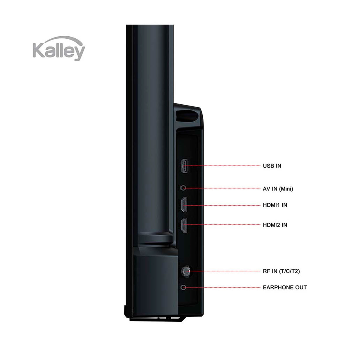Televisor Kalley Google TV Negro 71.6x47.4cm Smart de 32" Pulgadas QLED Full HD 1080P con Wifi y Bluetooth Integrado