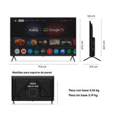 Televisor Kalley Google TV Negro 71.6x47.4cm Smart de 32" Pulgadas QLED Full HD 1080P con Wifi y Bluetooth Integrado