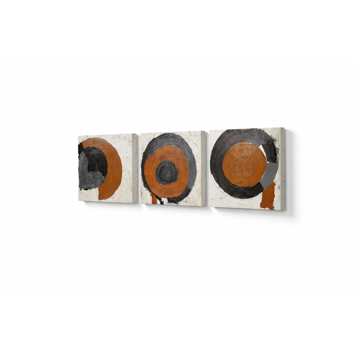 Cuadro decorativo en 3 Piezas Geometría Mineral 34x34cm cada Uno - CUADROS | Bylmo