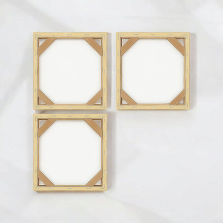 Cuadro decorativo en 3 Piezas Geometría Mineral 34x34cm cada Uno - CUADROS | Bylmo