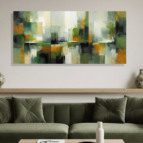 Cuadro decorativo Moderno Ecos Fragmentados 55x118cm de Bastidor - CUADROS | Bylmo