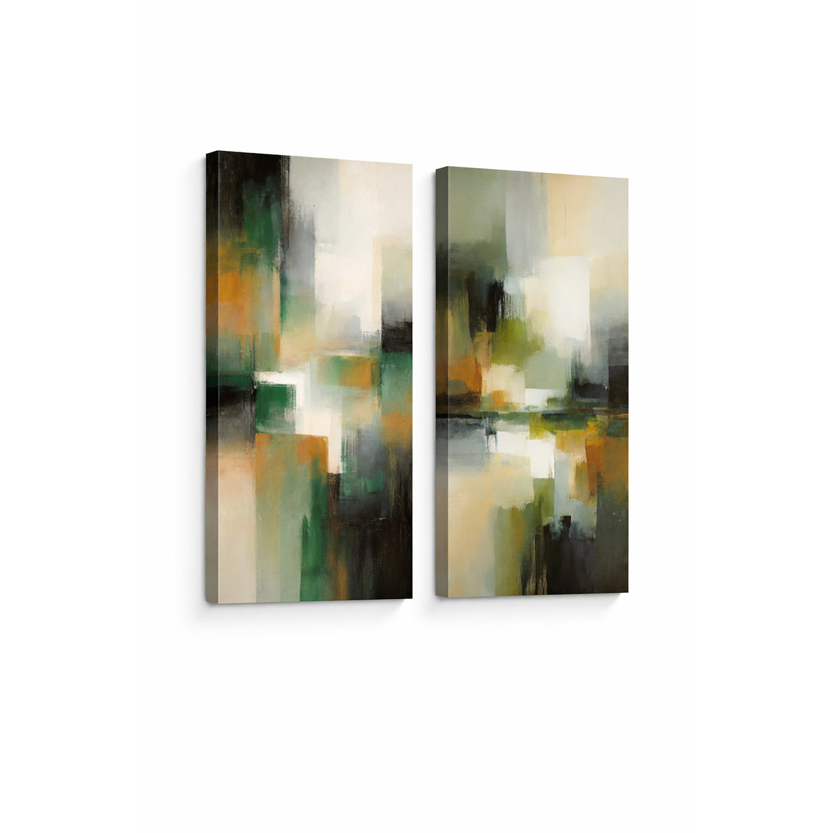 Cuadro decorativo en 2 Piezas Moderno Susurros Fragmentados 34x72cm cada Uno - CUADROS | Bylmo