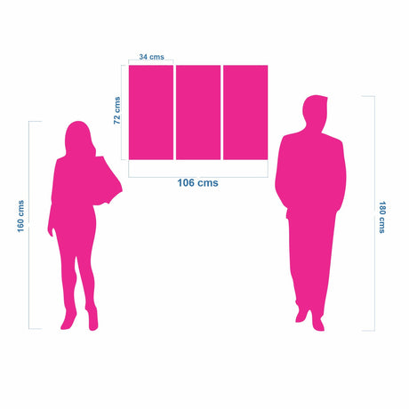 Cuadro decorativo en 3 Piezas Minimalista Alba Sakura 34x72cm cada Uno - CUADROS | Bylmo