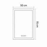 Espejo de Baño Led 50x70cm Rectangular Luz Cálida sin Marco Con Biselado y con SandBlasting - ESPEJOS DE BANHO | Bylmo