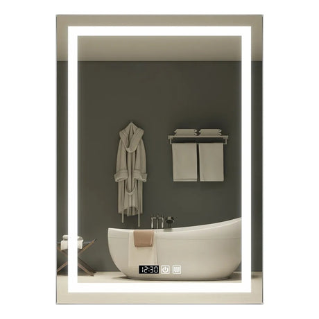 Espejo de Baño Led 60x80cm Rectangular sin Marco Con Biselado y con SandBlasting - ESPEJOS DE BANHO | Bylmo