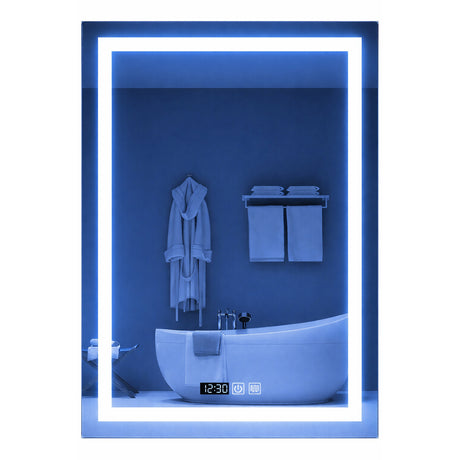 Espejo de Baño Led 60x80cm Rectangular sin Marco Con Biselado y con SandBlasting - ESPEJOS DE BANHO | Bylmo