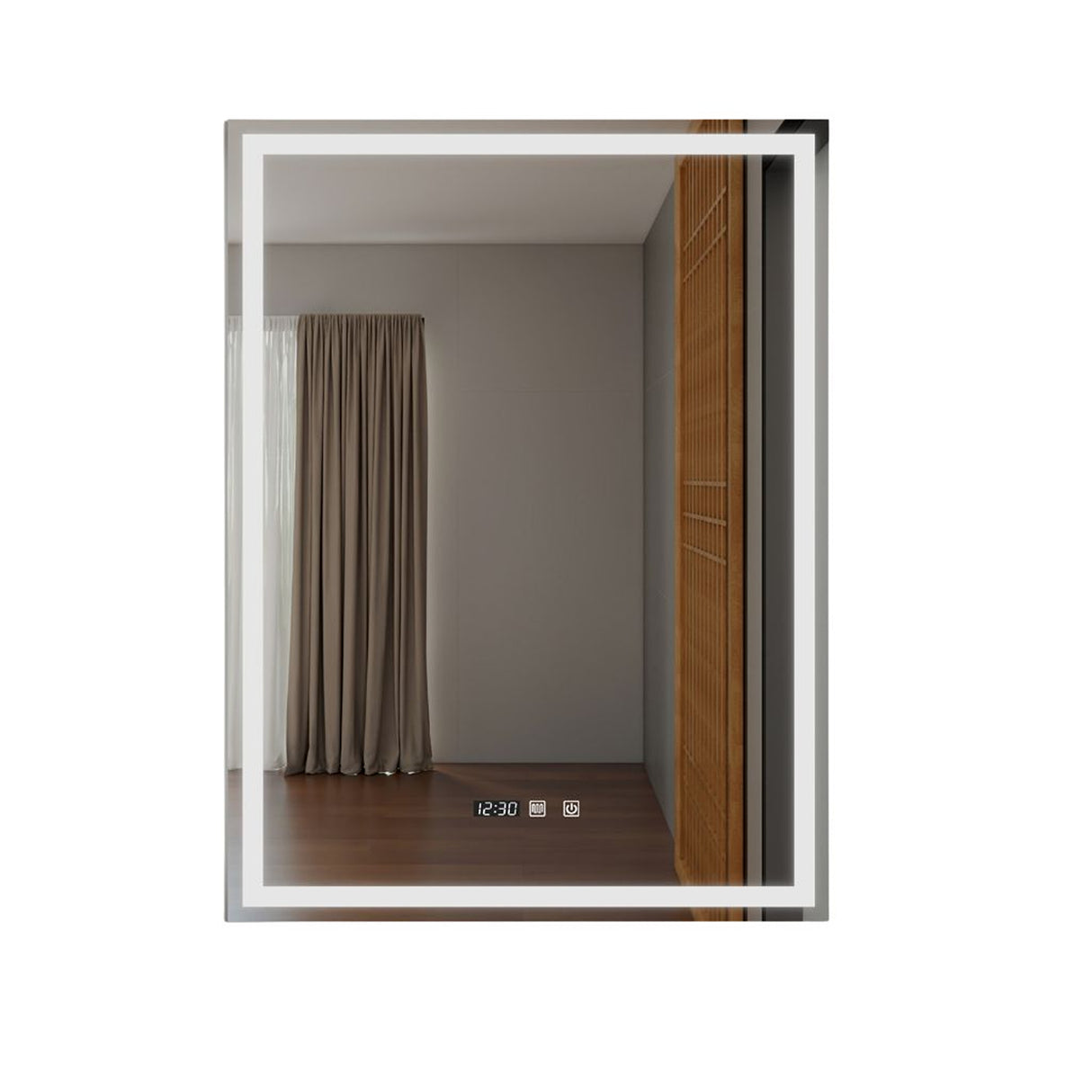 Espejo de Baño Led 60x80cm Rectangular Antiempaño sin Marco Con Biselado y con SandBlasting - ESPEJOS DE BANHO | Bylmo