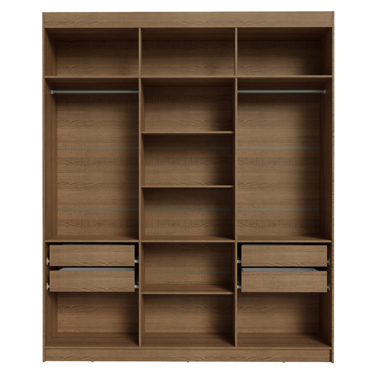 Closet Venus Marrón 180x217cm sin Puertas y con Doce Compartimientos - CLOSETS | Bylmo