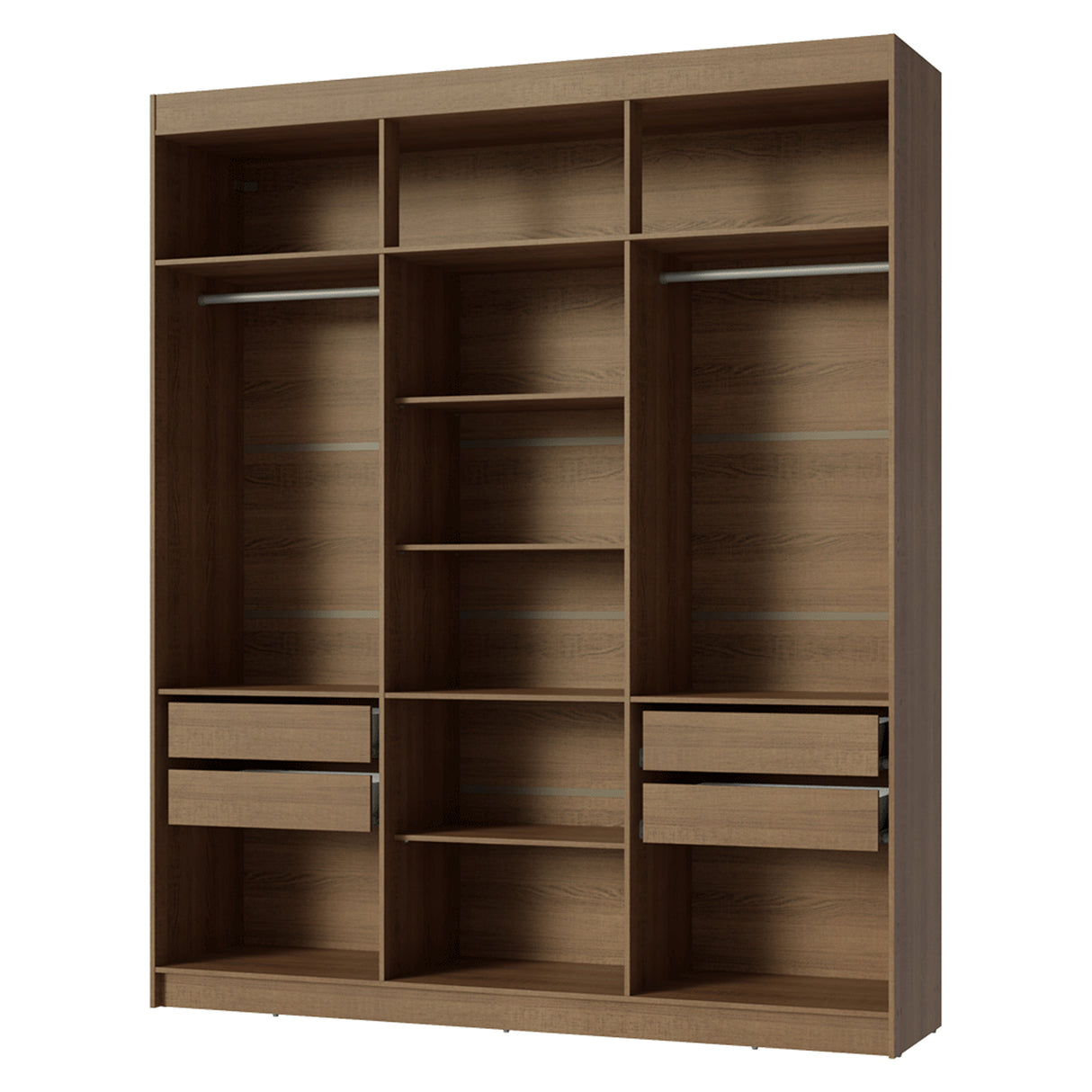 Closet Venus Marrón 180x217cm sin Puertas y con Doce Compartimientos - CLOSETS | Bylmo