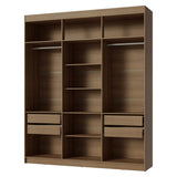 Closet Venus Marrón 180x217cm sin Puertas y con Doce Compartimientos - CLOSETS | Bylmo