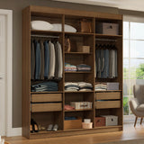Closet Venus Marrón 180x217cm sin Puertas y con Doce Compartimientos - CLOSETS | Bylmo