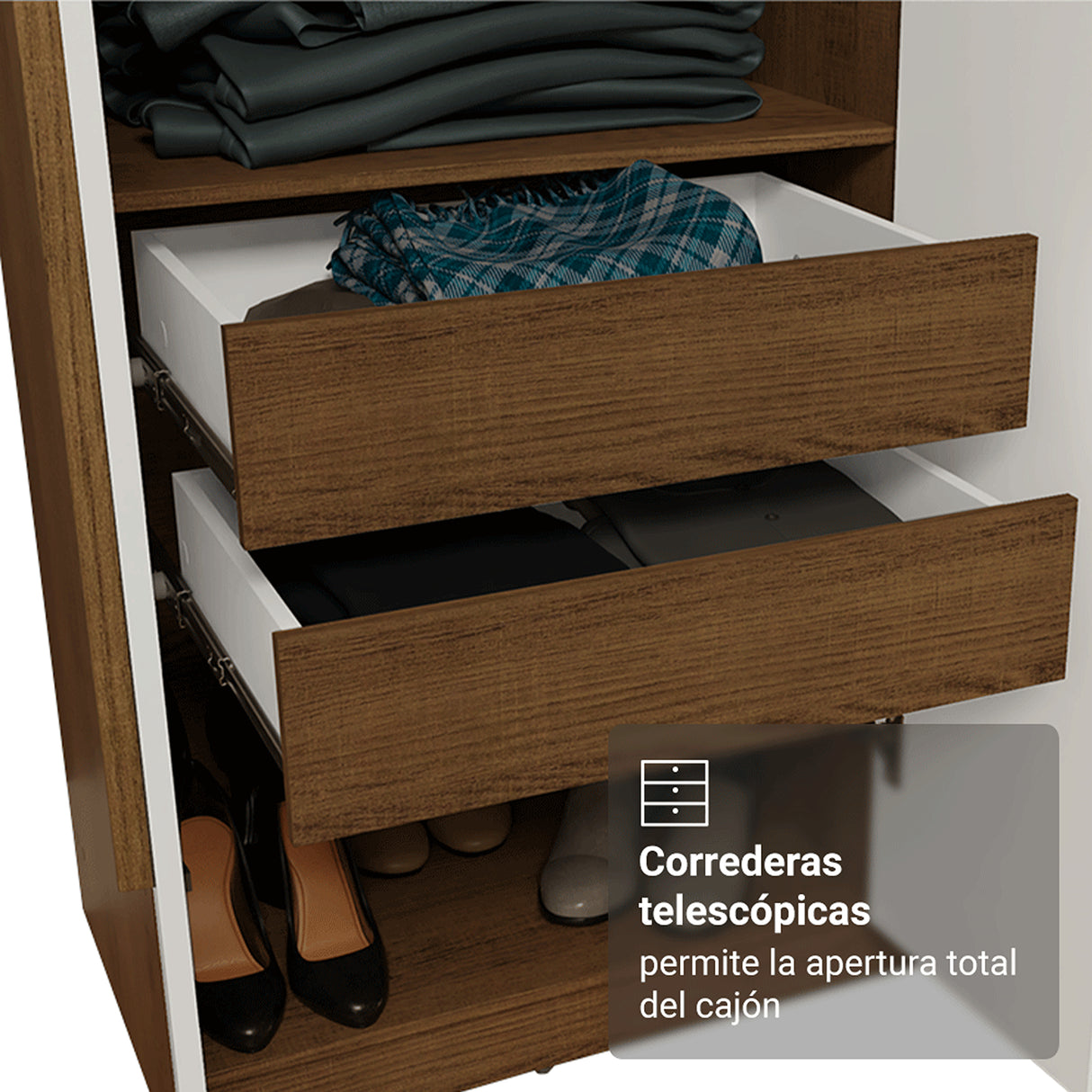 Closet Venus Marrón y Blanco 180x217cm con Seis Puertas con Doce Compartimientos y con Espejo - CLOSETS | Bylmo