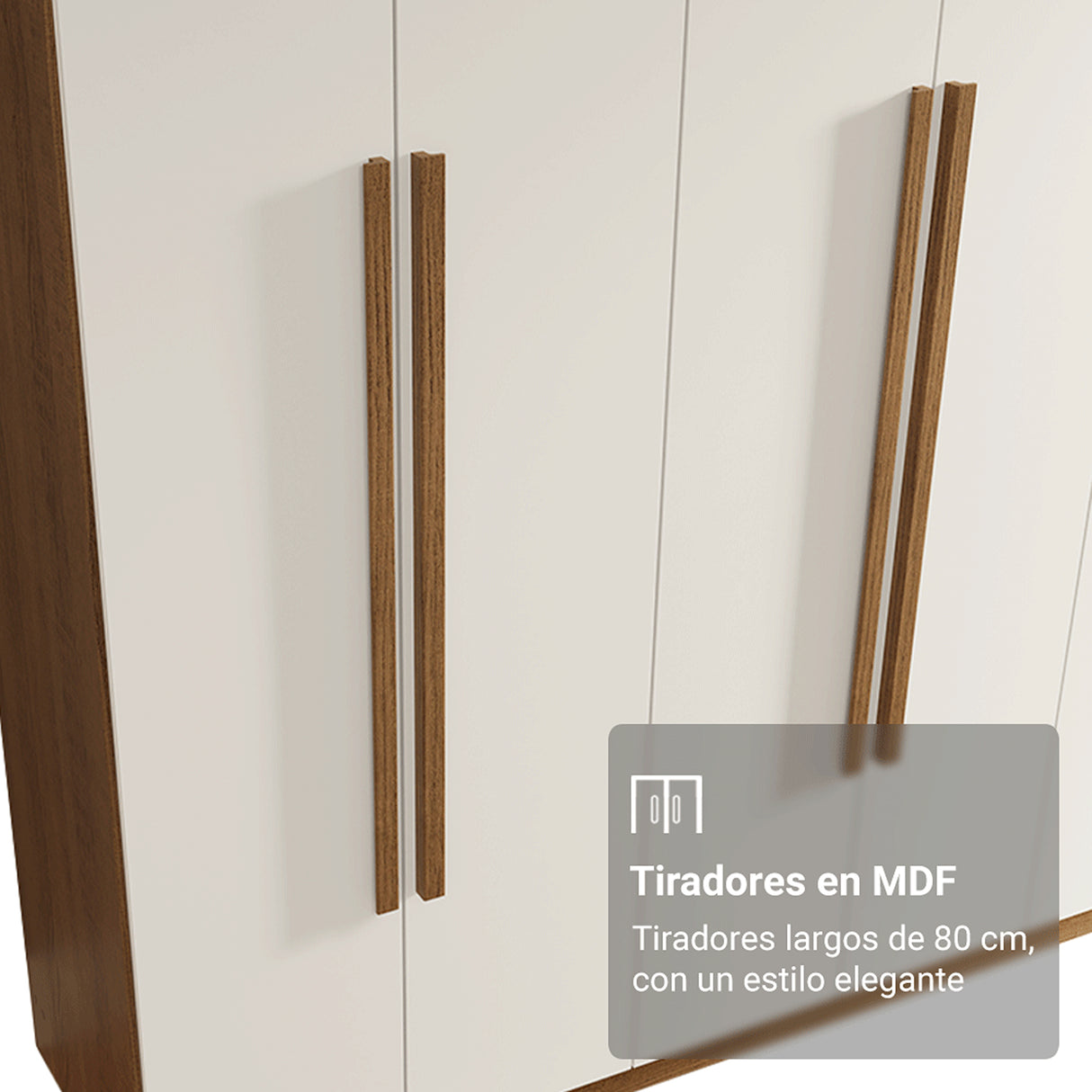Closet Venus Marrón y Blanco 180x217cm con Seis Puertas y con Doce Compartimientos - CLOSETS | Bylmo