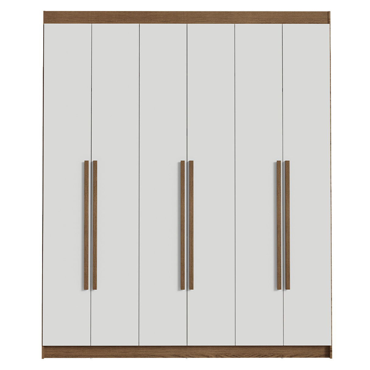 Closet Venus Marrón y Blanco 180x217cm con Seis Puertas y con Doce Compartimientos - CLOSETS | Bylmo