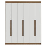 Closet Venus Marrón y Blanco 180x217cm con Seis Puertas y con Doce Compartimientos - CLOSETS | Bylmo