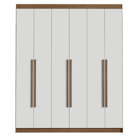 Closet Venus Marrón y Blanco 180x217cm con Seis Puertas y con Doce Compartimientos - CLOSETS | Bylmo