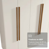 Closet Venus Blanco y Marrón 180x217cm con Seis Puertas y con Doce Compartimientos - CLOSETS | Bylmo