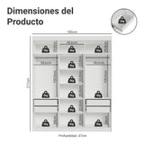 Closet Venus Blanco y Marrón 180x217cm con Seis Puertas y con Doce Compartimientos - CLOSETS | Bylmo