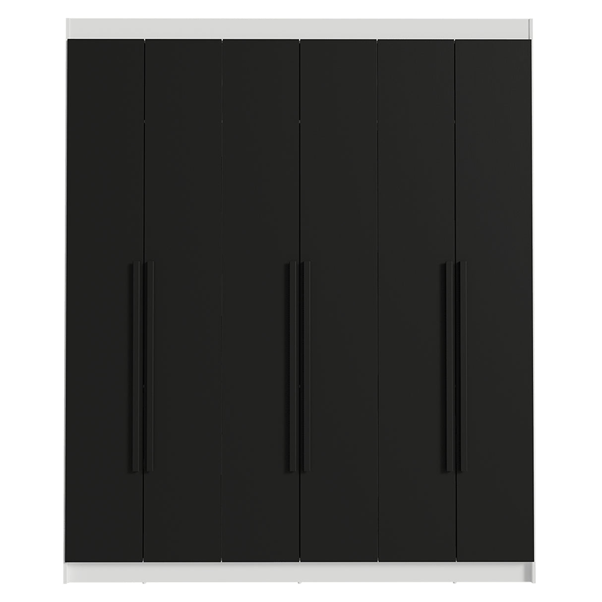 Closet Venus Blanco y Negro 180x217cm con Seis Puertas y con Doce Compartimientos - CLOSETS | Bylmo
