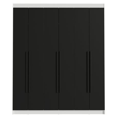 Closet Venus Blanco y Negro 180x217cm con Seis Puertas y con Doce Compartimientos - CLOSETS | Bylmo