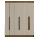 Closet Venus Marrón y Crema 180x217cm con Seis Puertas y con Doce Compartimientos - CLOSETS | Bylmo