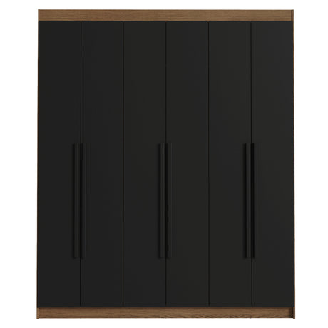 Closet Venus Marrón y Negro 180x217cm con Seis Puertas y con Doce Compartimientos - CLOSETS | Bylmo