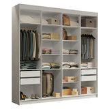 Closet Venus Blanco 216x217cm sin Puertas y con Diecisiete Compartimientos - CLOSETS | Bylmo