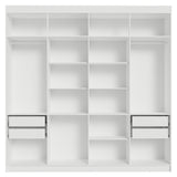Closet Venus Blanco 216x217cm sin Puertas y con Diecisiete Compartimientos - CLOSETS | Bylmo
