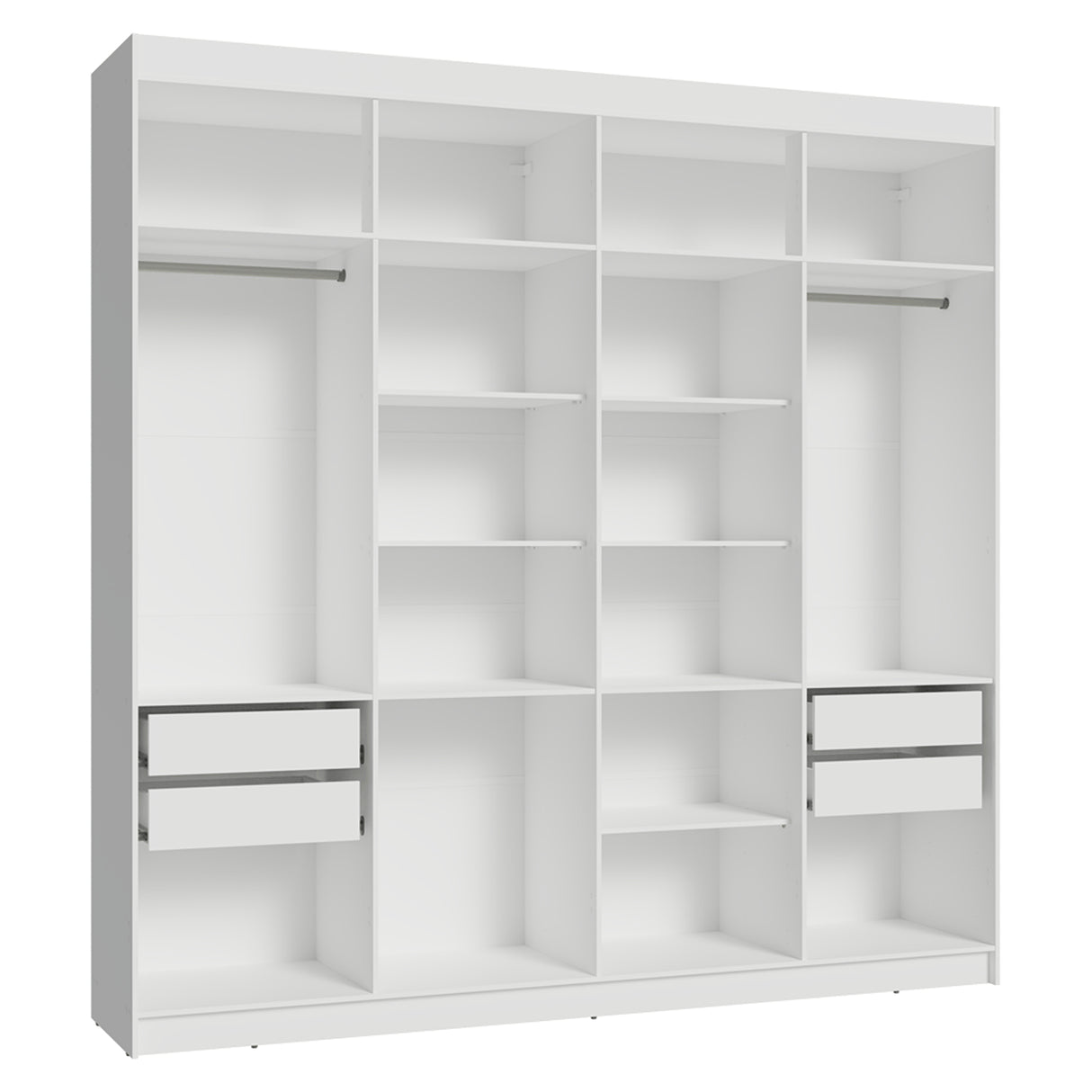 Closet Venus Blanco 216x217cm sin Puertas y con Diecisiete Compartimientos - CLOSETS | Bylmo