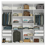 Closet Venus Blanco 216x217cm sin Puertas y con Diecisiete Compartimientos - CLOSETS | Bylmo