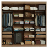 Closet Venus Marrón 216x217cm sin Puertas y con Diecisiete Compartimientos - CLOSETS | Bylmo
