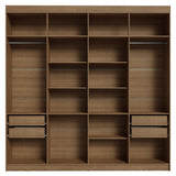 Closet Venus Marrón 216x217cm sin Puertas y con Diecisiete Compartimientos - CLOSETS | Bylmo