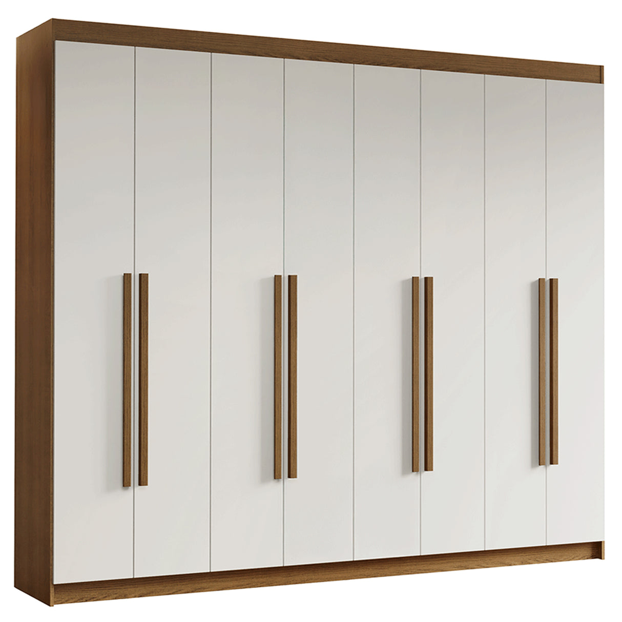 Closet Venus Marrón y Blanco 216x217cm con Ocho Puertas y con Diecisiete Compartimientos - CLOSETS | Bylmo