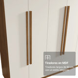 Closet Venus Marrón y Blanco 216x217cm con Ocho Puertas y con Diecisiete Compartimientos - CLOSETS | Bylmo