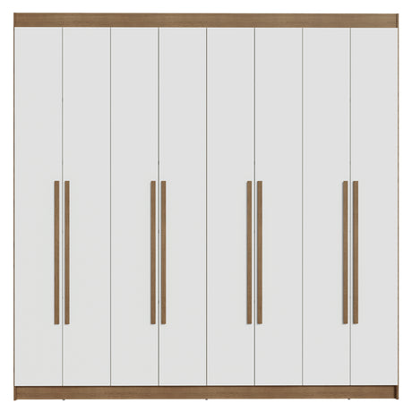 Closet Venus Marrón y Blanco 216x217cm con Ocho Puertas y con Diecisiete Compartimientos - CLOSETS | Bylmo