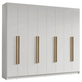 Closet Venus Blanco y Marrón 216x217cm con Ocho Puertas y con Diecisiete Compartimientos - CLOSETS | Bylmo