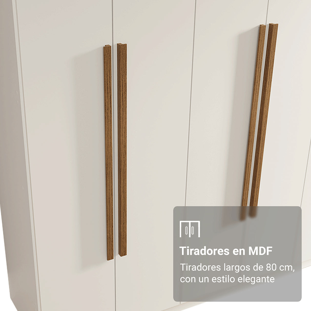 Closet Venus Blanco y Marrón 216x217cm con Ocho Puertas y con Diecisiete Compartimientos - CLOSETS | Bylmo